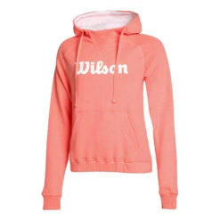 Wilson Script Felpa Con Cappuccio Donna - Corallo