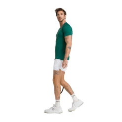 Wilson Players Seamless Zip Henley 2.0 Maglietta Uomini - Verde -Attrezzatura Da Tennis 05369000 15