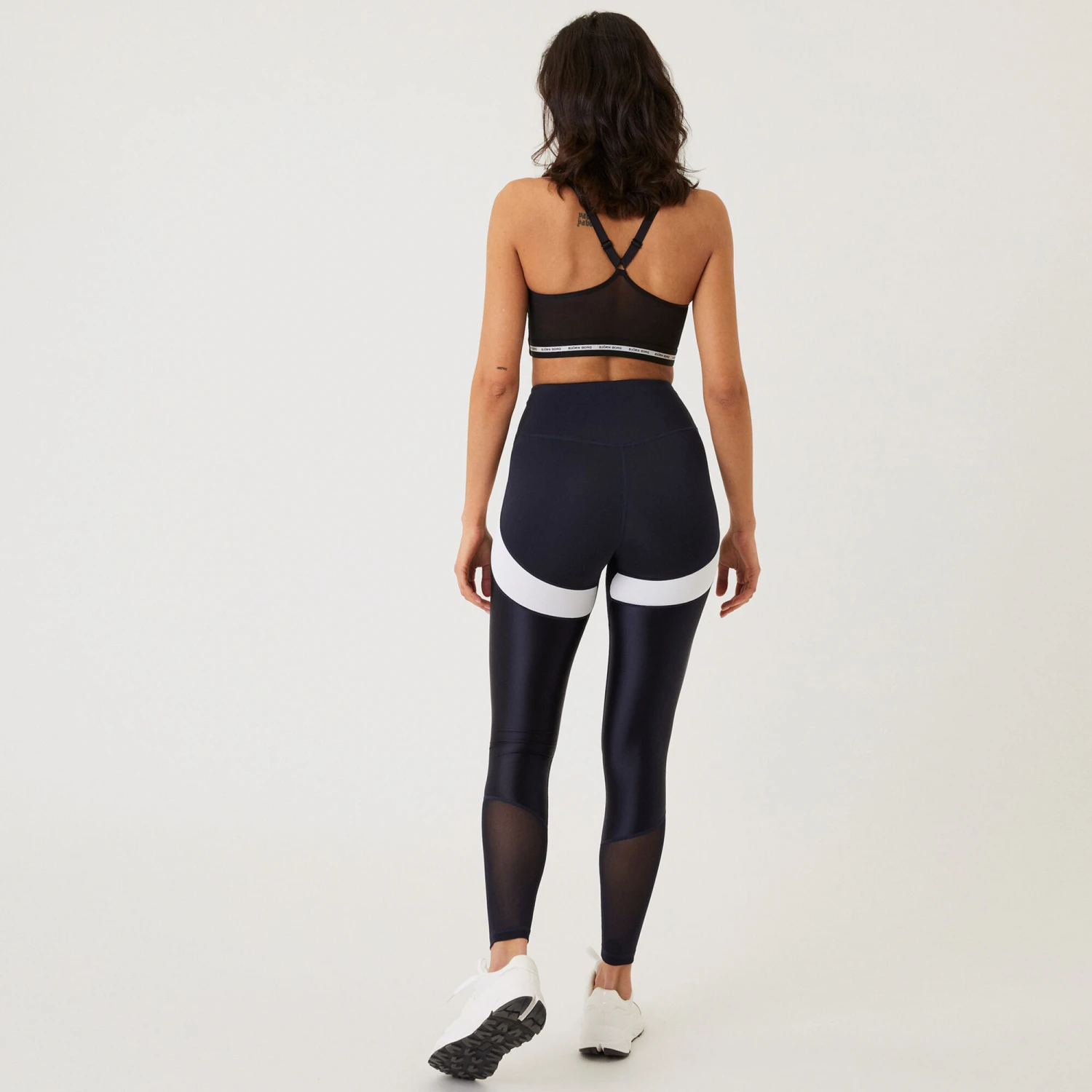 BJØRN BORG Borg High Waist Swipe Calzamaglia Donna - Blu Scuro, Bianco 8 BJØRN BORG Borg High Waist Swipe Calzamaglia Donna - Blu Scuro, Bianco - immagine 6