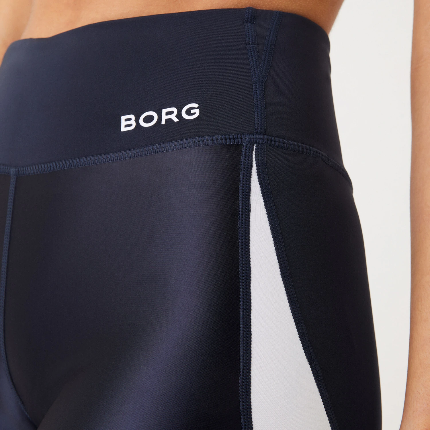 BJØRN BORG Borg High Waist Swipe Calzamaglia Donna - Blu Scuro, Bianco 11 BJØRN BORG Borg High Waist Swipe Calzamaglia Donna - Blu Scuro, Bianco - immagine 9