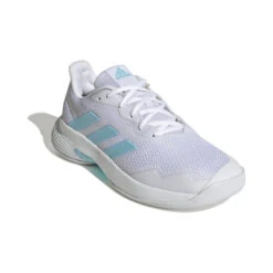ADIDAS CourtJam Control Scarpa Per Tappeto Donna - Bianco, Turchese -Attrezzatura Da Tennis 05588000 000