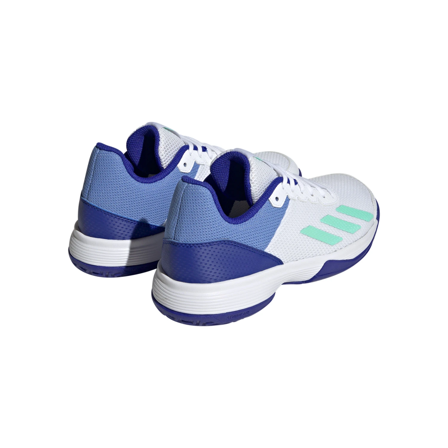 ADIDAS Courtflash Scarpa Per Tutte Le Superfici Bambini - Bianco, Blu 7 ADIDAS Courtflash Scarpa Per Tutte Le Superfici Bambini - Bianco, Blu - immagine 5