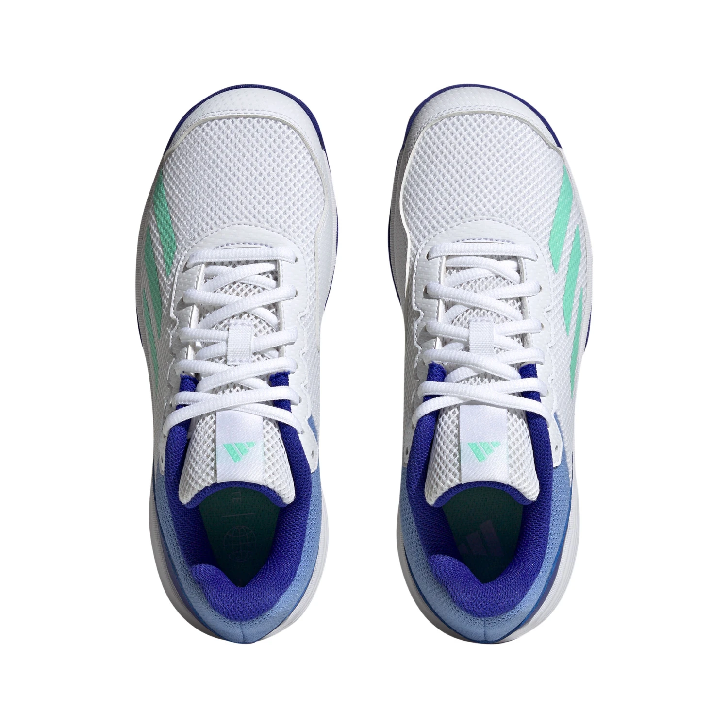 ADIDAS Courtflash Scarpa Per Tutte Le Superfici Bambini - Bianco, Blu 5 ADIDAS Courtflash Scarpa Per Tutte Le Superfici Bambini - Bianco, Blu - immagine 3