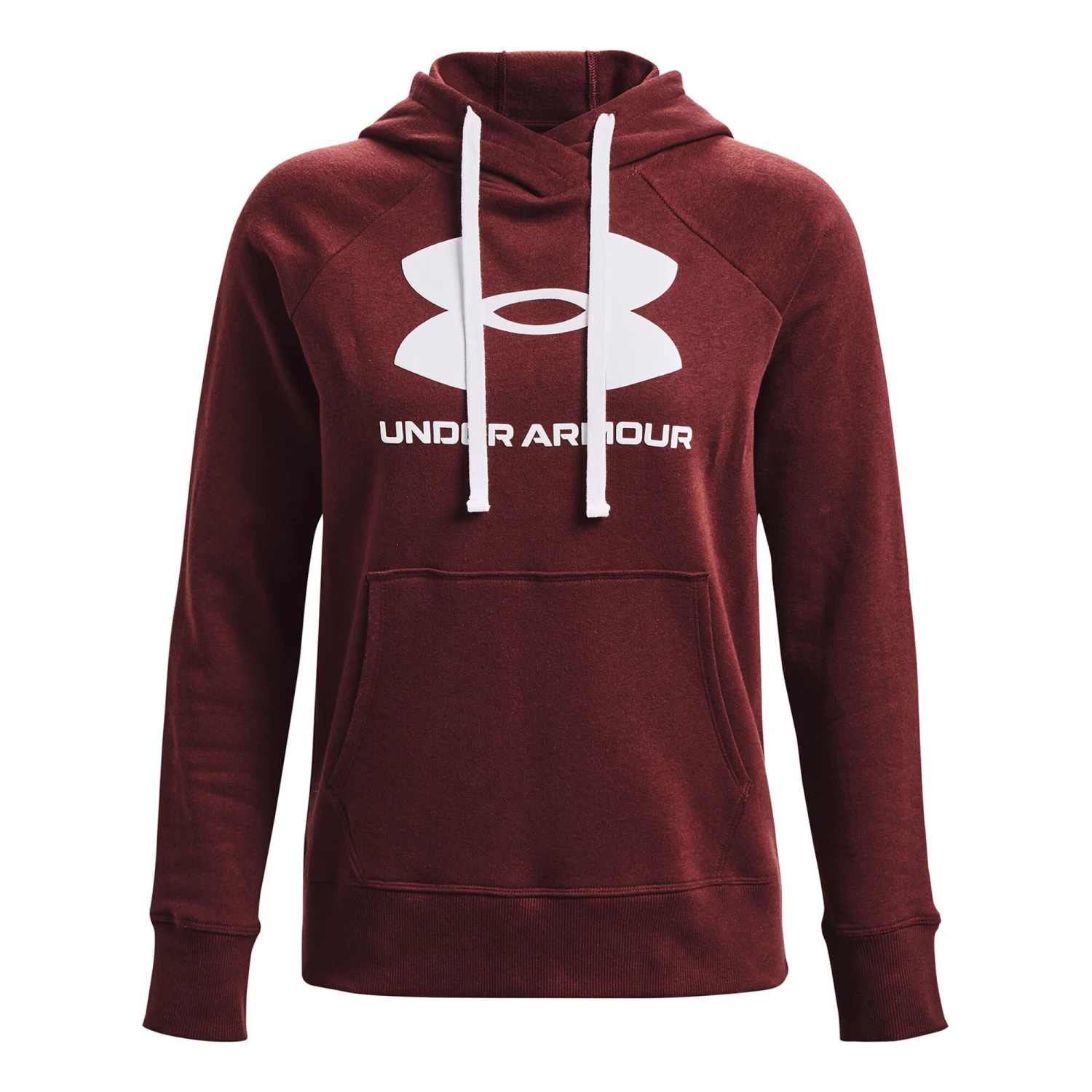 Under Armour Rival Fleece Logo Felpa Con Cappuccio Donna - Rosso Scuro, Bianco 3 Under Armour Rival Fleece Logo Felpa Con Cappuccio Donna - Rosso Scuro, Bianco