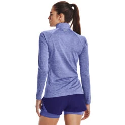 Under Armour Tech Half-Zip Warm Up Twist Manica Lunga Donna - Lilla -Attrezzatura Da Tennis 08473000 14