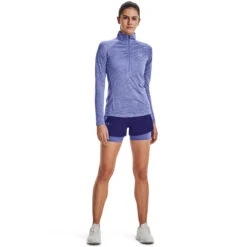 Under Armour Tech Half-Zip Warm Up Twist Manica Lunga Donna - Lilla -Attrezzatura Da Tennis 08473000 15