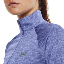 Under Armour Tech Half-Zip Warm Up Twist Manica Lunga Donna - Lilla -Attrezzatura Da Tennis 08473000 16