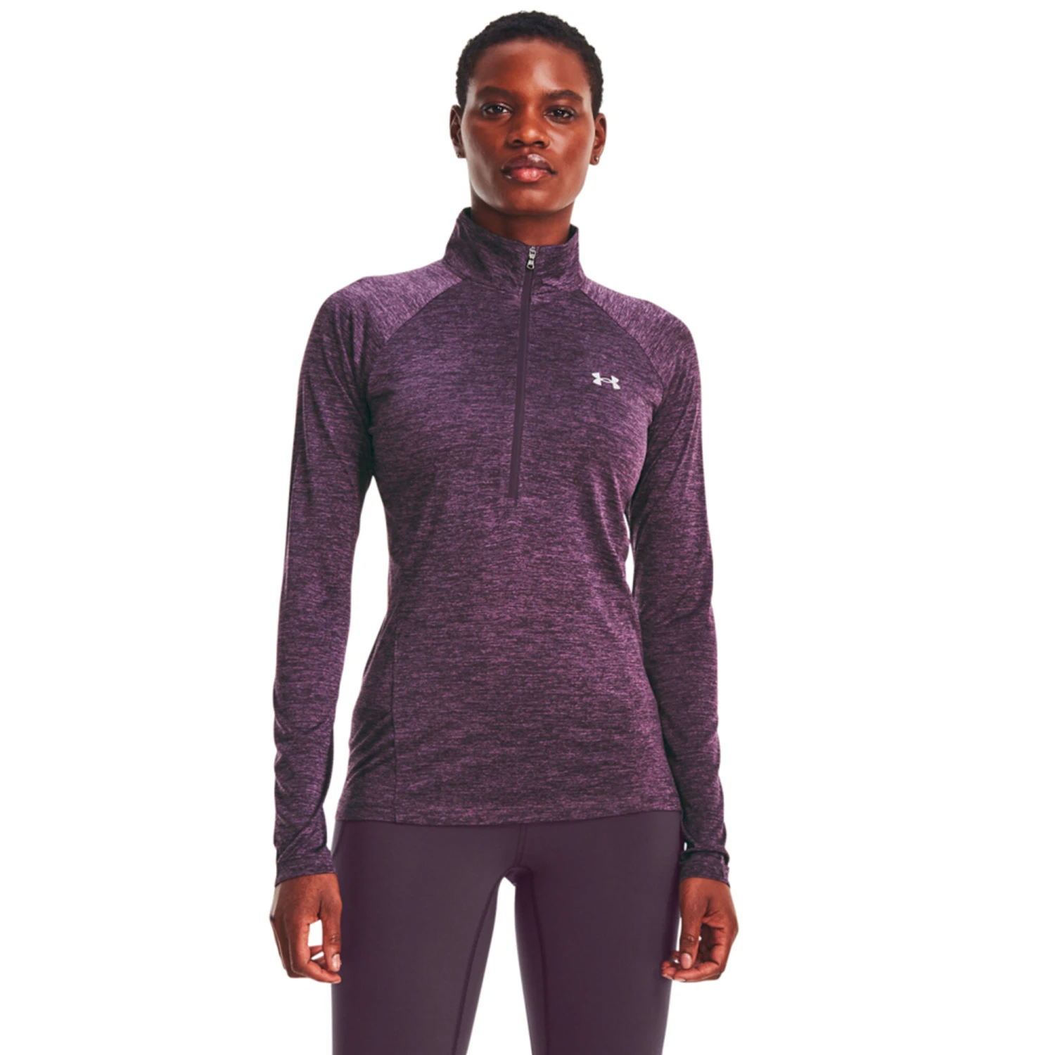 Under Armour Tech Half-Zip Warm Up Twist Manica Lunga Donna - Viola 5 Under Armour Tech Half-Zip Warm Up Twist Manica Lunga Donna - Viola - immagine 3