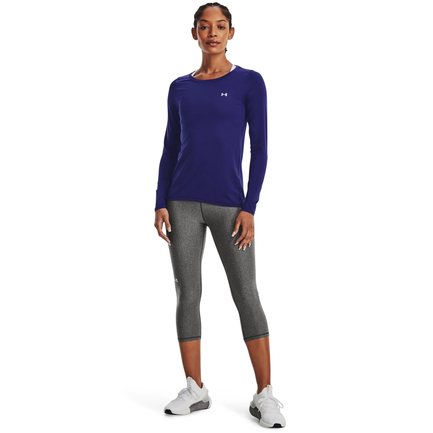 Under Armour Heatgear Manica Lunga Donna - Blu Scuro 7 Under Armour Heatgear Manica Lunga Donna - Blu Scuro - immagine 5
