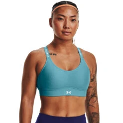 Under Armour Infinity Mid Covered Reggiseni Sportivi Donna - Turchese -Attrezzatura Da Tennis 08503000 13