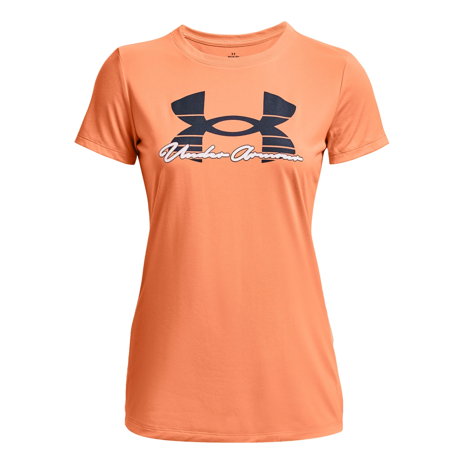 Under Armour Tech Solid Script Graphic Maglietta Donna - Arancione, Nero 3 Under Armour Tech Solid Script Graphic Maglietta Donna - Arancione, Nero