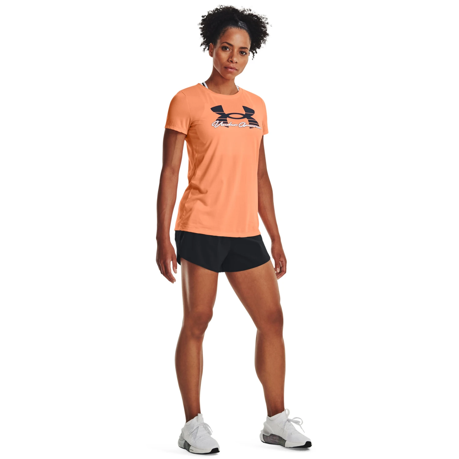 Under Armour Tech Solid Script Graphic Maglietta Donna - Arancione, Nero 7 Under Armour Tech Solid Script Graphic Maglietta Donna - Arancione, Nero - immagine 5