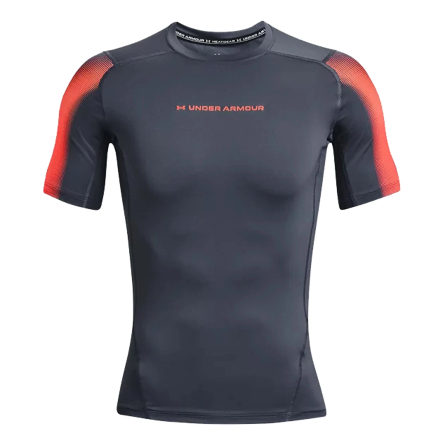 Under Armour Heatgear Novelty Maglietta Uomini - Grigio Scuro, Arancione 3 Under Armour Heatgear Novelty Maglietta Uomini - Grigio Scuro, Arancione
