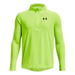 Under Armour 2.0 Half-Zip Manica Lunga Ragazzi - Giallo Neon