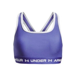 Under Armour Crossback Mid Solid Reggiseni Sportivi Ragazze - Viola, Bianco