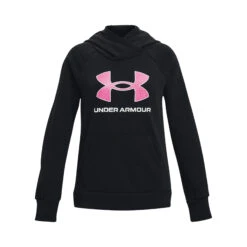 Under Armour BL Felpa Con Cappuccio Ragazze - Nero, Rosa