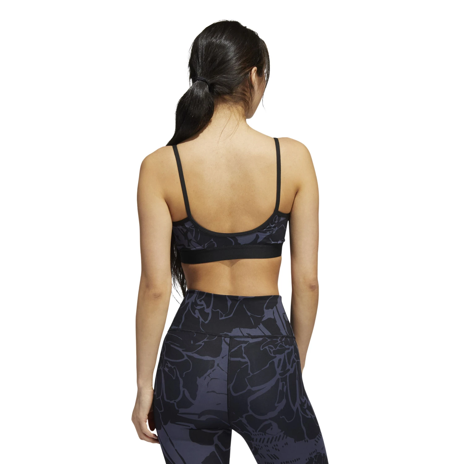 ADIDAS Training Flower Light-Support Reggiseni Sportivi Donna - Blu Scuro, Blu 6 ADIDAS Training Flower Light-Support Reggiseni Sportivi Donna - Blu Scuro, Blu - immagine 4