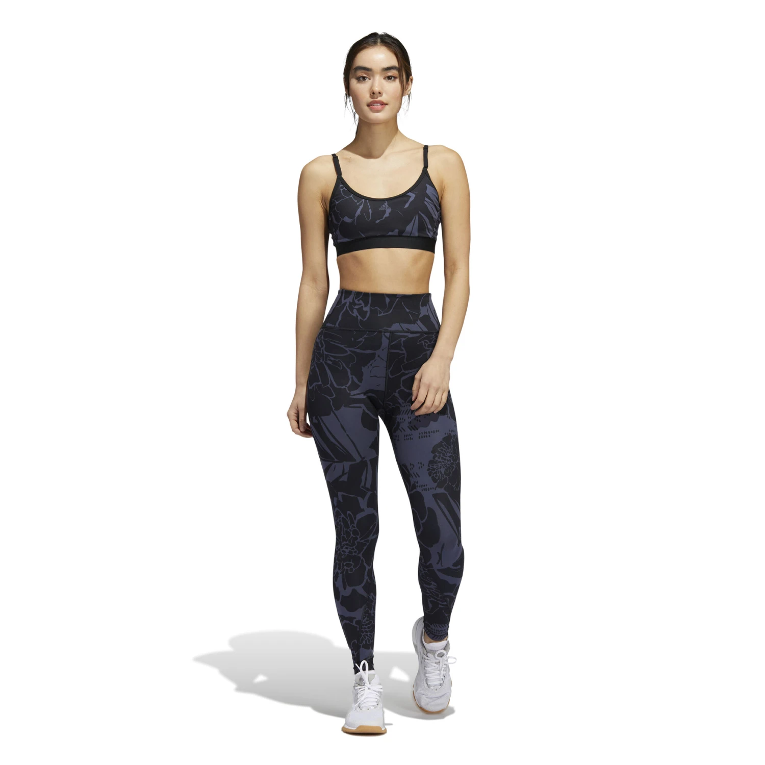 ADIDAS Training Flower Light-Support Reggiseni Sportivi Donna - Blu Scuro, Blu 9 ADIDAS Training Flower Light-Support Reggiseni Sportivi Donna - Blu Scuro, Blu - immagine 7