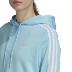 ADIDAS 3 Stripes French Terry Cropped Felpa Con Cappuccio Donna - Blu Chiaro 12 ADIDAS 3 Stripes French Terry Cropped Felpa Con Cappuccio Donna - Blu Chiaro -Attrezzatura Da Tennis 17278000 16