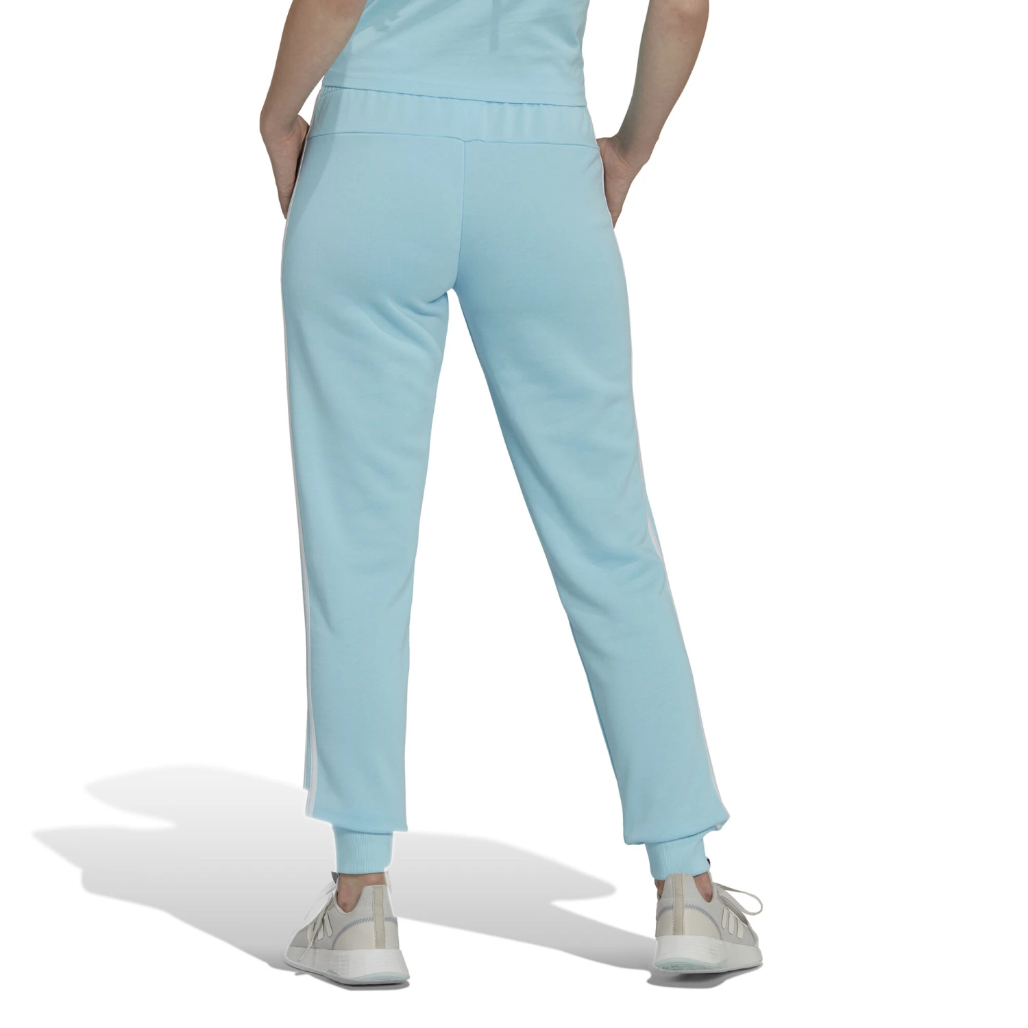 ADIDAS 3 Stripes French Terry Core Pantalone Da Allenamento Donna - Blu 5 ADIDAS 3 Stripes French Terry Core Pantalone Da Allenamento Donna - Blu - immagine 3