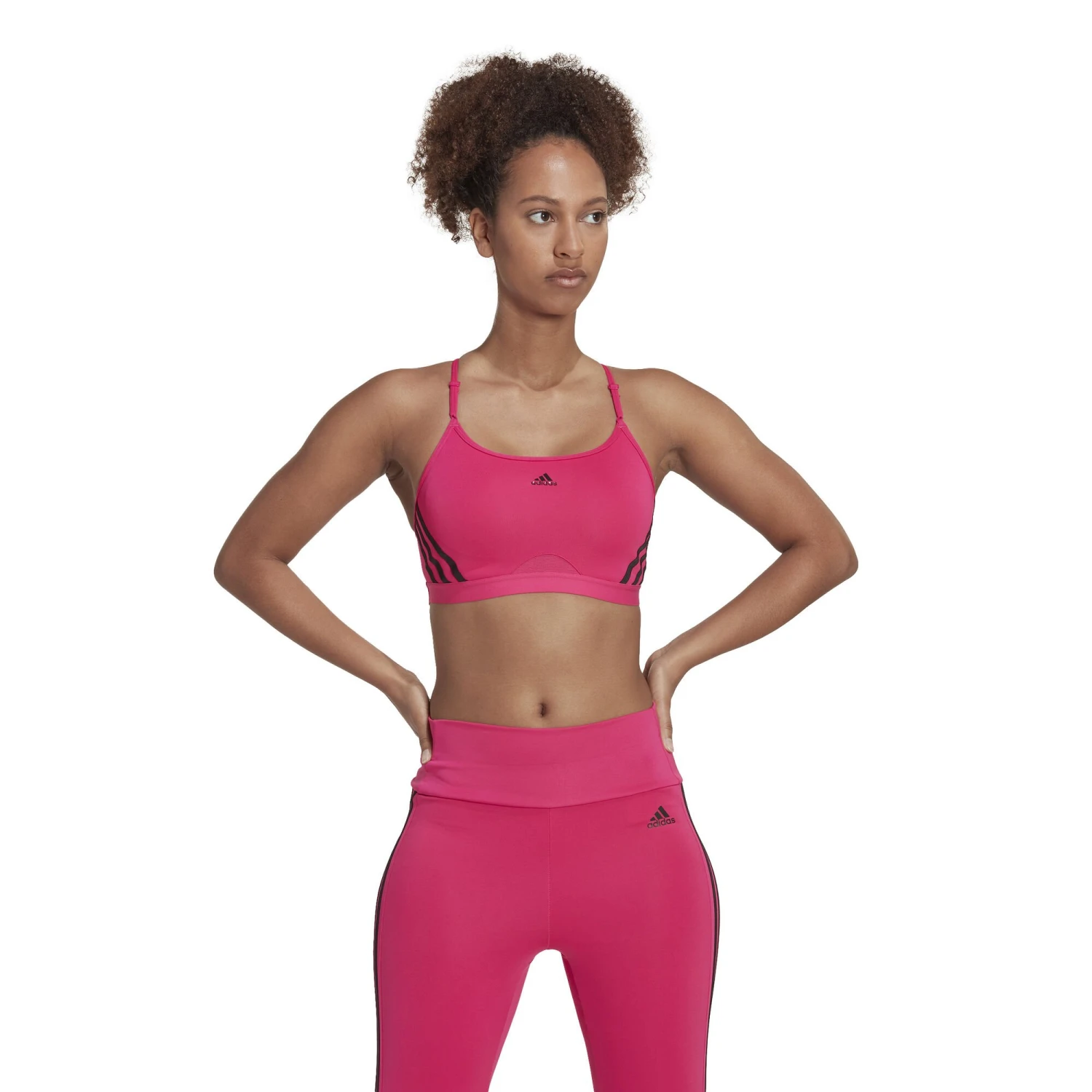 ADIDAS Aeroreact Low-Support 3 Stripes Reggiseni Sportivi Donna - Rosa 5 ADIDAS Aeroreact Low-Support 3 Stripes Reggiseni Sportivi Donna - Rosa - immagine 3