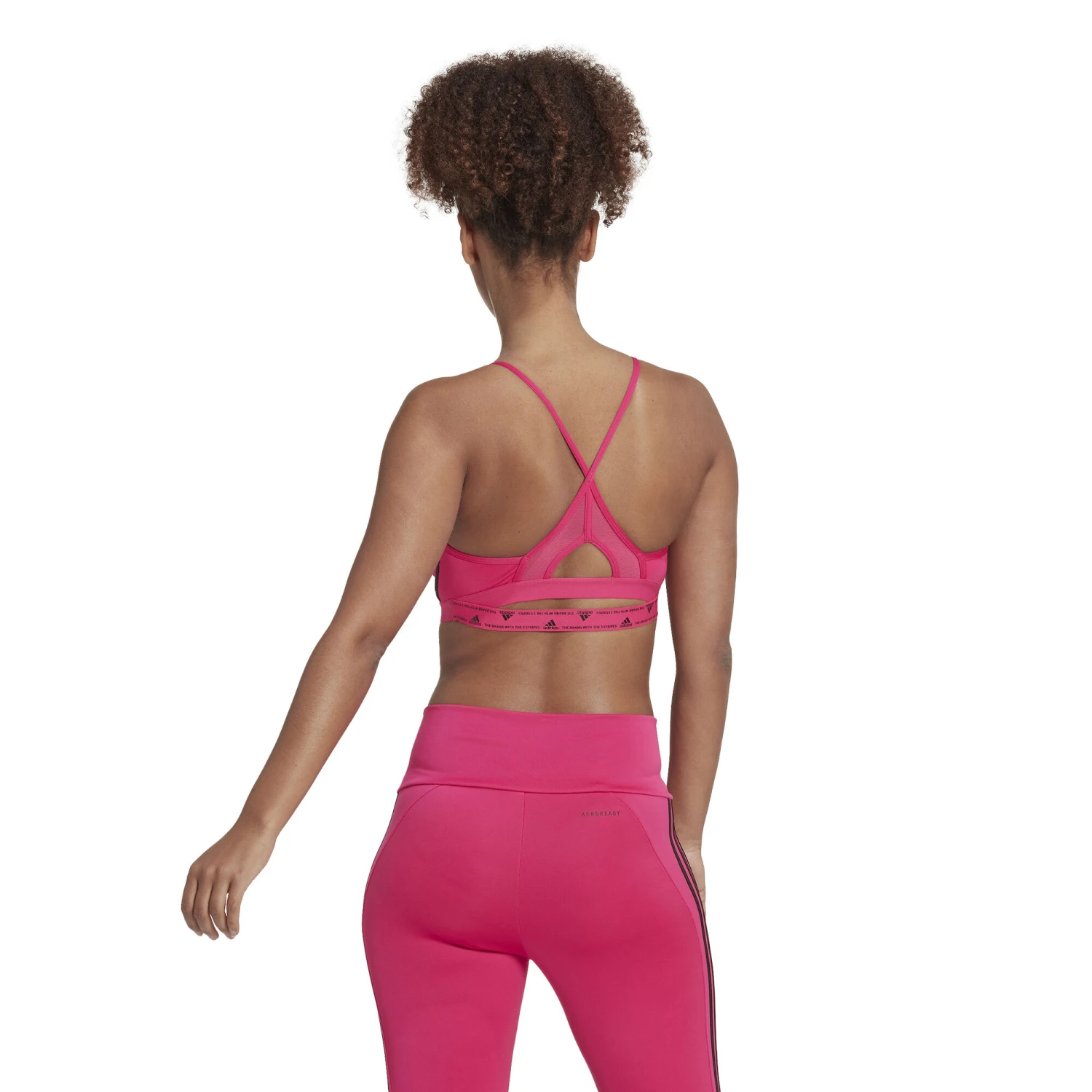 ADIDAS Aeroreact Low-Support 3 Stripes Reggiseni Sportivi Donna - Rosa 6 ADIDAS Aeroreact Low-Support 3 Stripes Reggiseni Sportivi Donna - Rosa - immagine 4