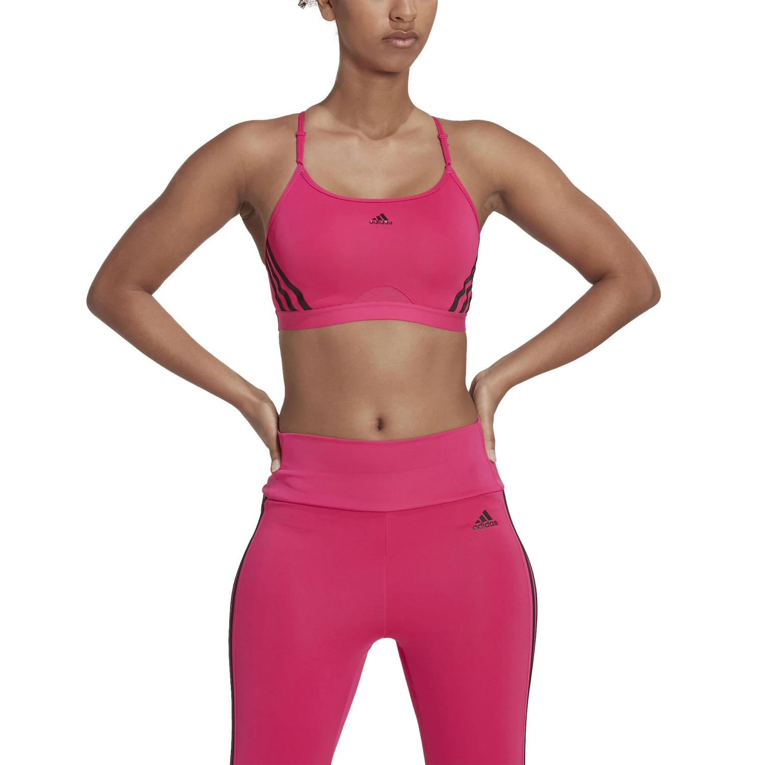 ADIDAS Aeroreact Low-Support 3 Stripes Reggiseni Sportivi Donna - Rosa 7 ADIDAS Aeroreact Low-Support 3 Stripes Reggiseni Sportivi Donna - Rosa - immagine 5