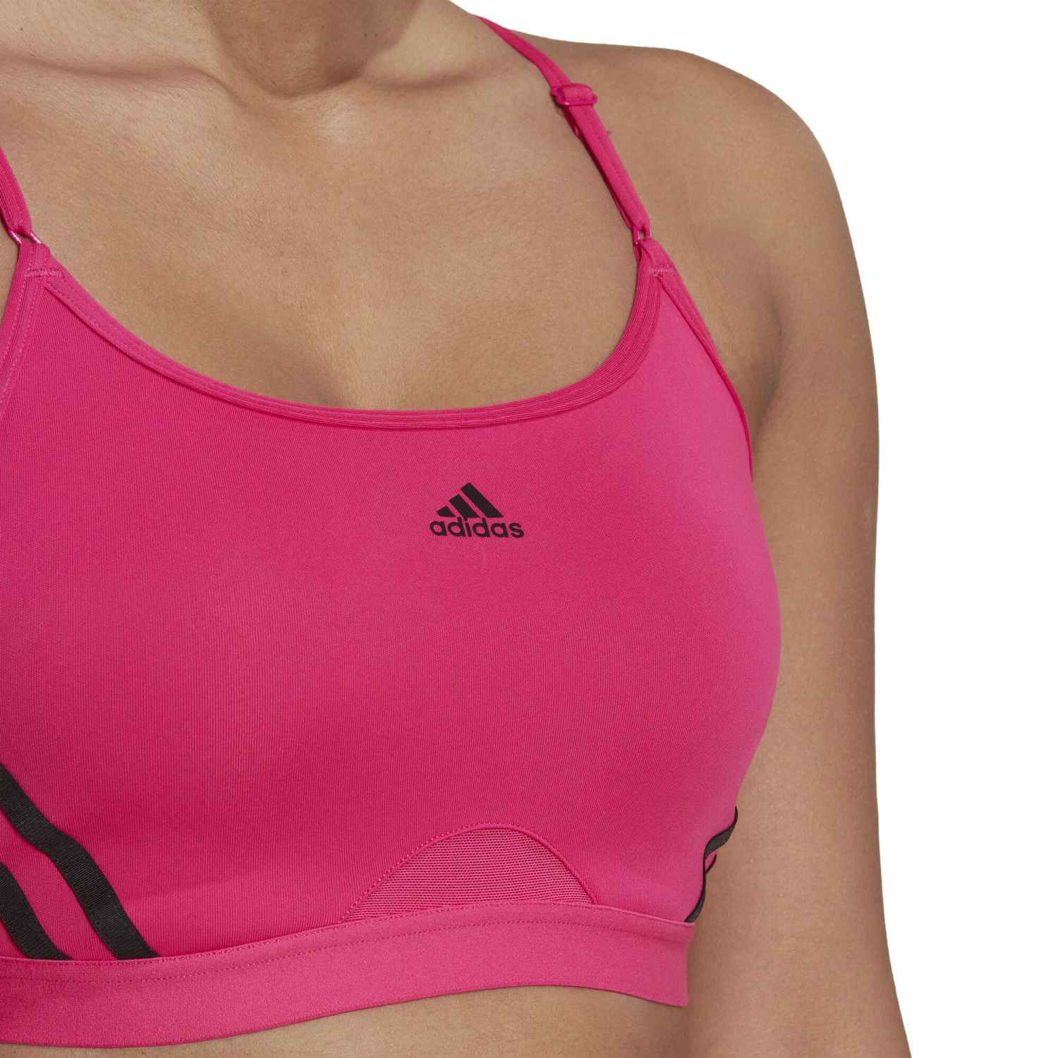 ADIDAS Aeroreact Low-Support 3 Stripes Reggiseni Sportivi Donna - Rosa 9 ADIDAS Aeroreact Low-Support 3 Stripes Reggiseni Sportivi Donna - Rosa - immagine 7