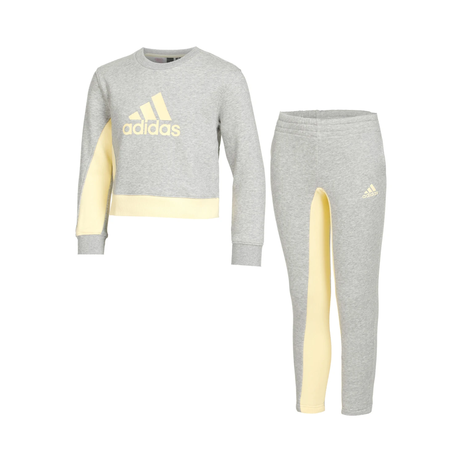 ADIDAS Badge Of Sport Cotton Tuta Da Allenamento Ragazze - Grigio 3 ADIDAS Badge Of Sport Cotton Tuta Da Allenamento Ragazze - Grigio