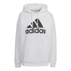 ADIDAS Essentials Logo Boyfriend Fleece Felpa Con Cappuccio Donna - Bianco