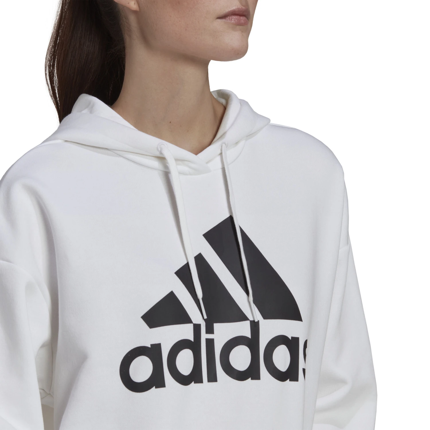 ADIDAS Essentials Logo Boyfriend Fleece Felpa Con Cappuccio Donna - Bianco 6 ADIDAS Essentials Logo Boyfriend Fleece Felpa Con Cappuccio Donna - Bianco - immagine 4
