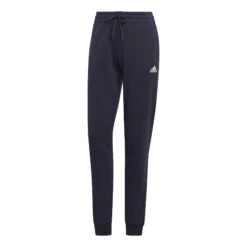 ADIDAS Essentials Linear French Terry Cuffed Pantalone Da Allenamento Donna - Blu Scuro, Bianco