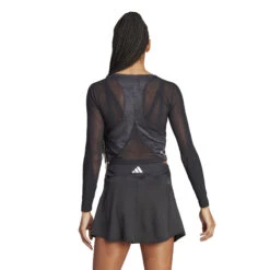 ADIDAS Paris Crop Manica Lunga Donna - Grigio Scuro, Nero -Attrezzatura Da Tennis 17825000 14