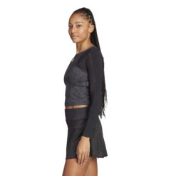 ADIDAS Paris Crop Manica Lunga Donna - Grigio Scuro, Nero -Attrezzatura Da Tennis 17825000 15