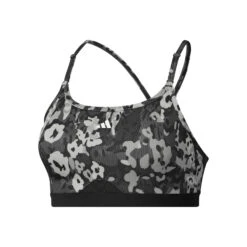 ADIDAS AeroReact Training Light-Support Bra Reggiseni Sportivi Donna - Nero, Grigio Scuro