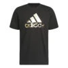 ADIDAS Power Logo Foil Maglietta Uomini - Nero, Beige -Attrezzatura Da Tennis 17886000 000