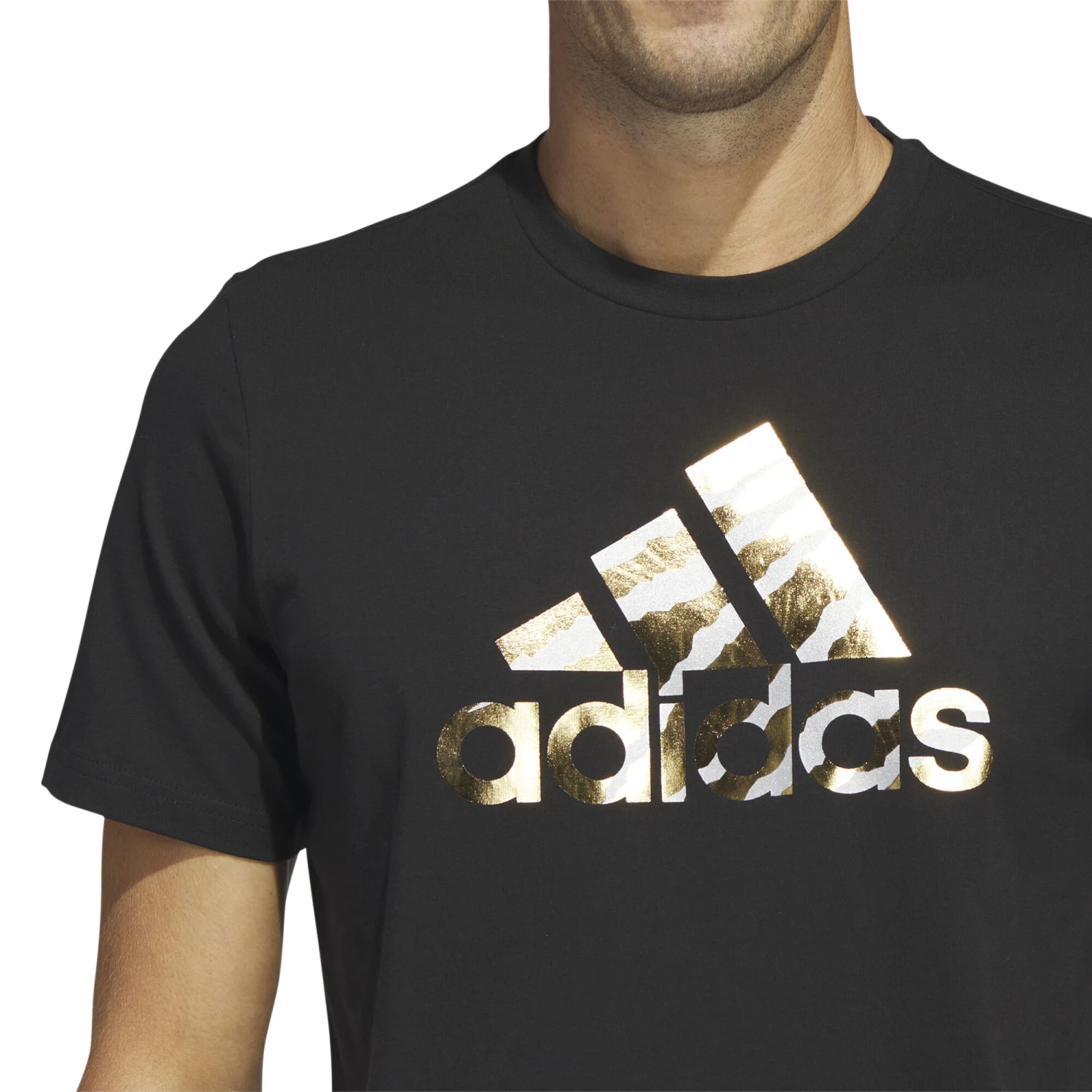 ADIDAS Power Logo Foil Maglietta Uomini - Nero, Beige 6 ADIDAS Power Logo Foil Maglietta Uomini - Nero, Beige - immagine 4