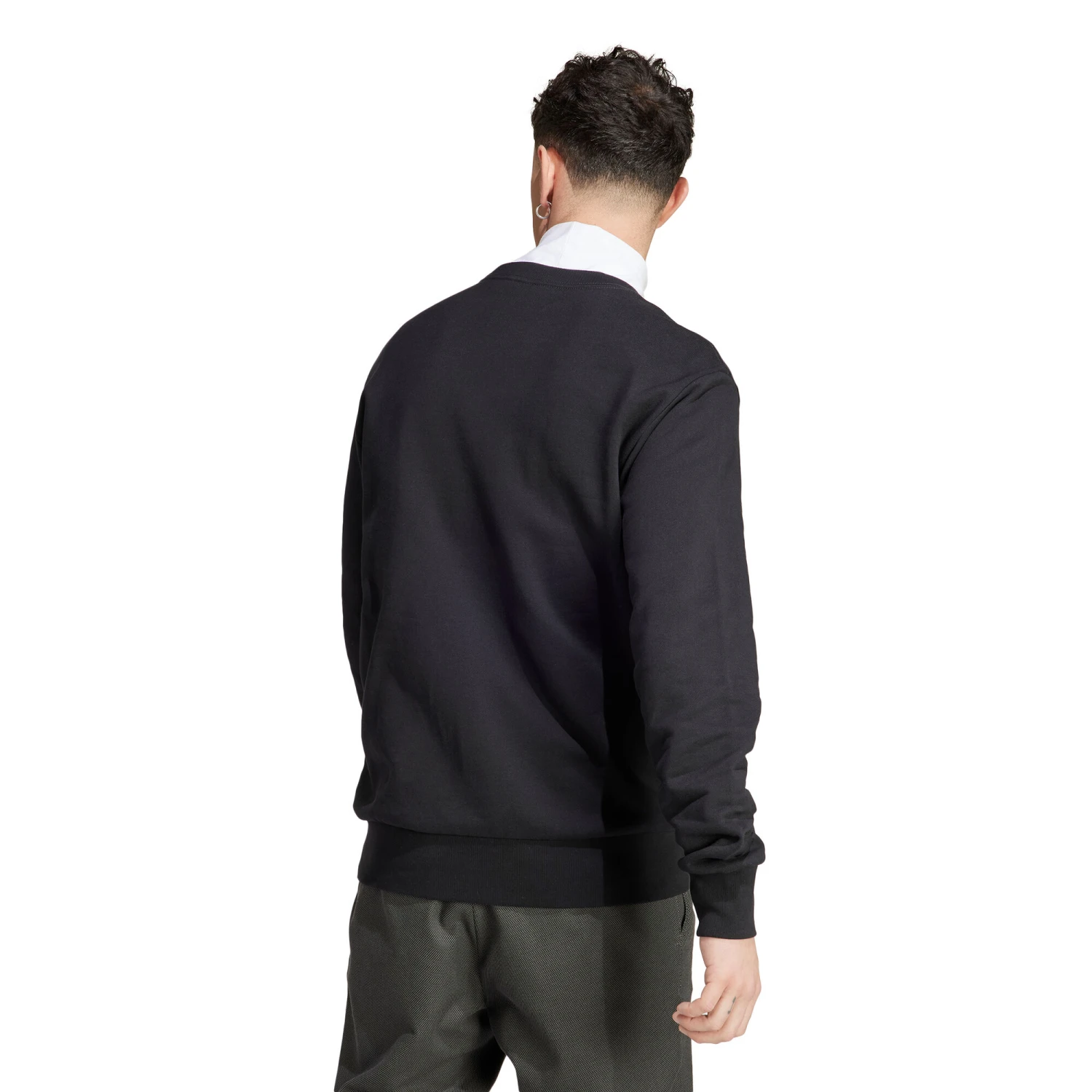 ADIDAS Essentials French Terry Embroidered Small Logo Felpa Uomini - Nero 5 ADIDAS Essentials French Terry Embroidered Small Logo Felpa Uomini - Nero - immagine 3