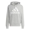 ADIDAS Essentials French Terry Big Logo Felpa Con Cappuccio Uomini - Grigio Chiaro, Bianco