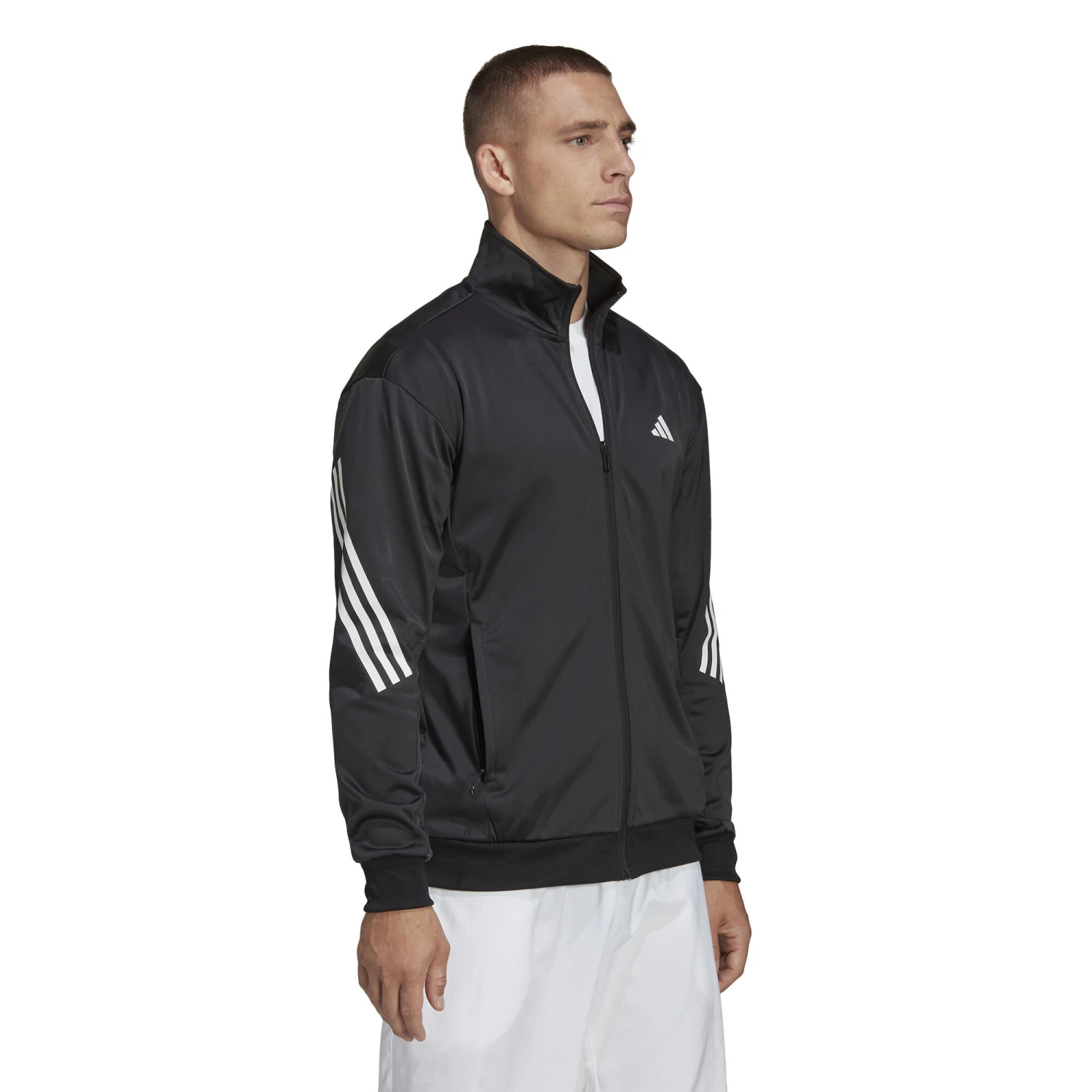 ADIDAS 3-Stripes Knit Giacca Da Allenamento Uomini - Nero, Bianco 6 ADIDAS 3-Stripes Knit Giacca Da Allenamento Uomini - Nero, Bianco - immagine 4