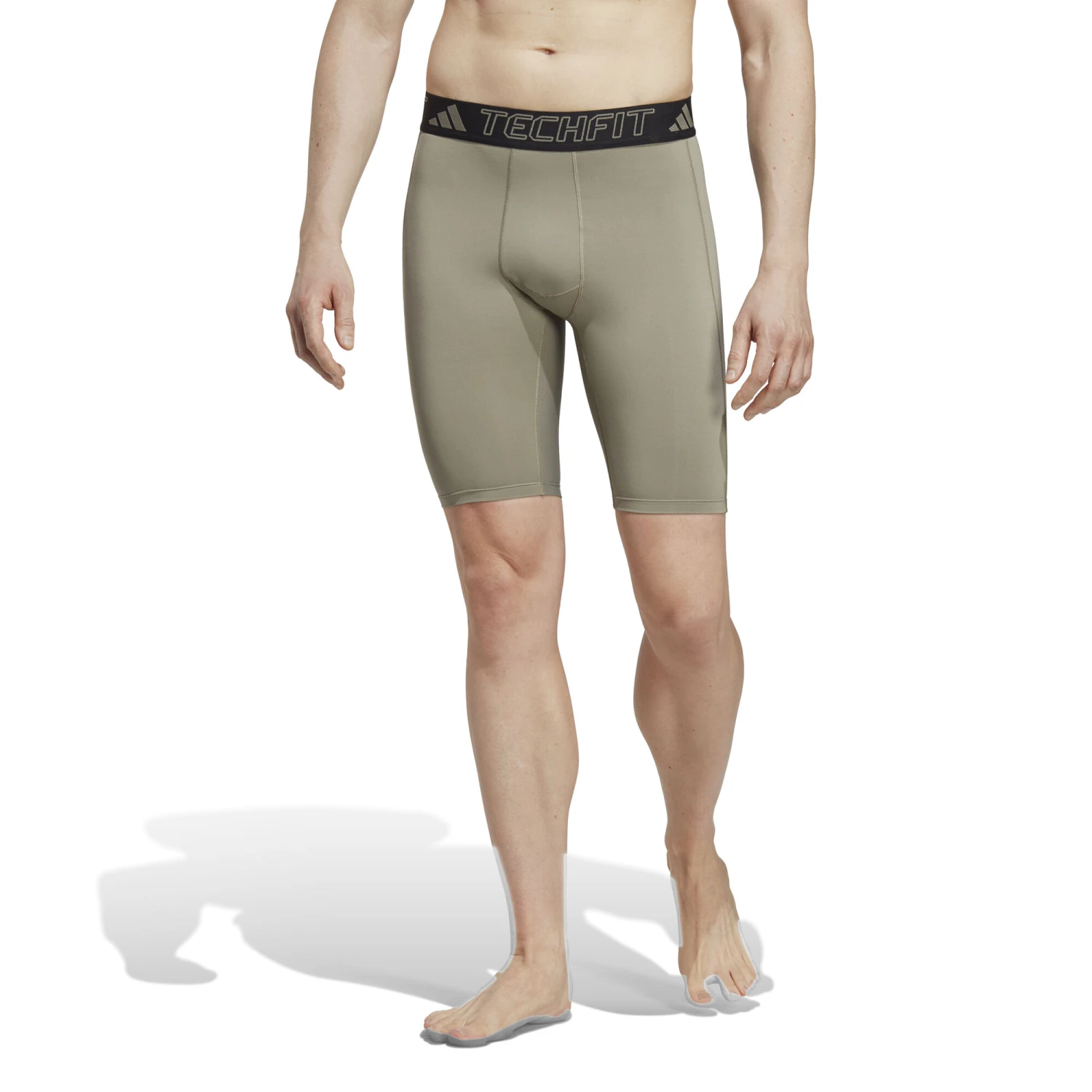 ADIDAS Techfit Training Short Calzamaglia Uomini - Oliva, Nero 4 ADIDAS Techfit Training Short Calzamaglia Uomini - Oliva, Nero - immagine 2