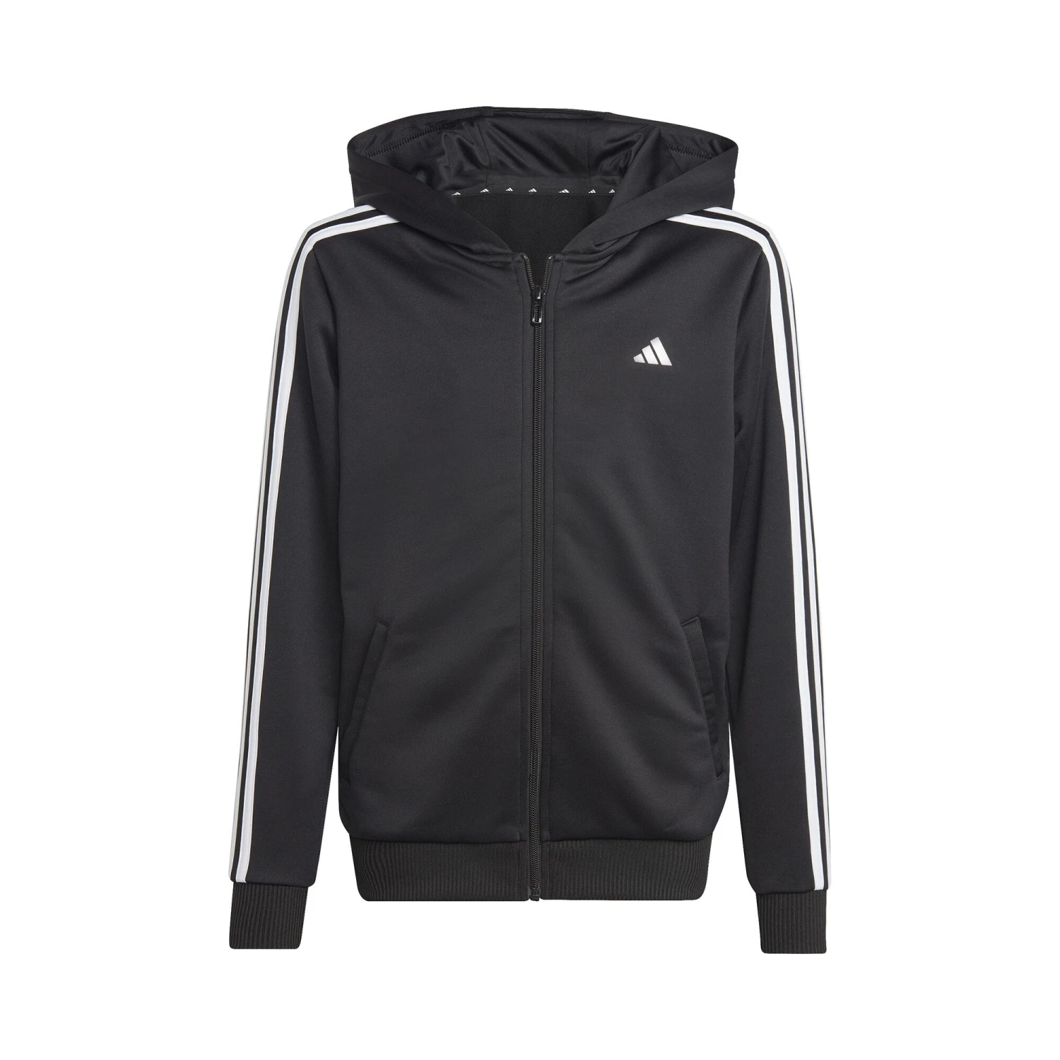 ADIDAS Essentials Train AEROREADY 3-Stripes Regular-Fit Full-Zip Felpa Ragazzi - Nero, Bianco 3 ADIDAS Essentials Train AEROREADY 3-Stripes Regular-Fit Full-Zip Felpa Ragazzi - Nero, Bianco