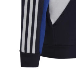 ADIDAS Colorblock 3-Stripes Felpa Con Cappuccio Ragazzi - Blu Scuro, Bianco -Attrezzatura Da Tennis 18064000 12