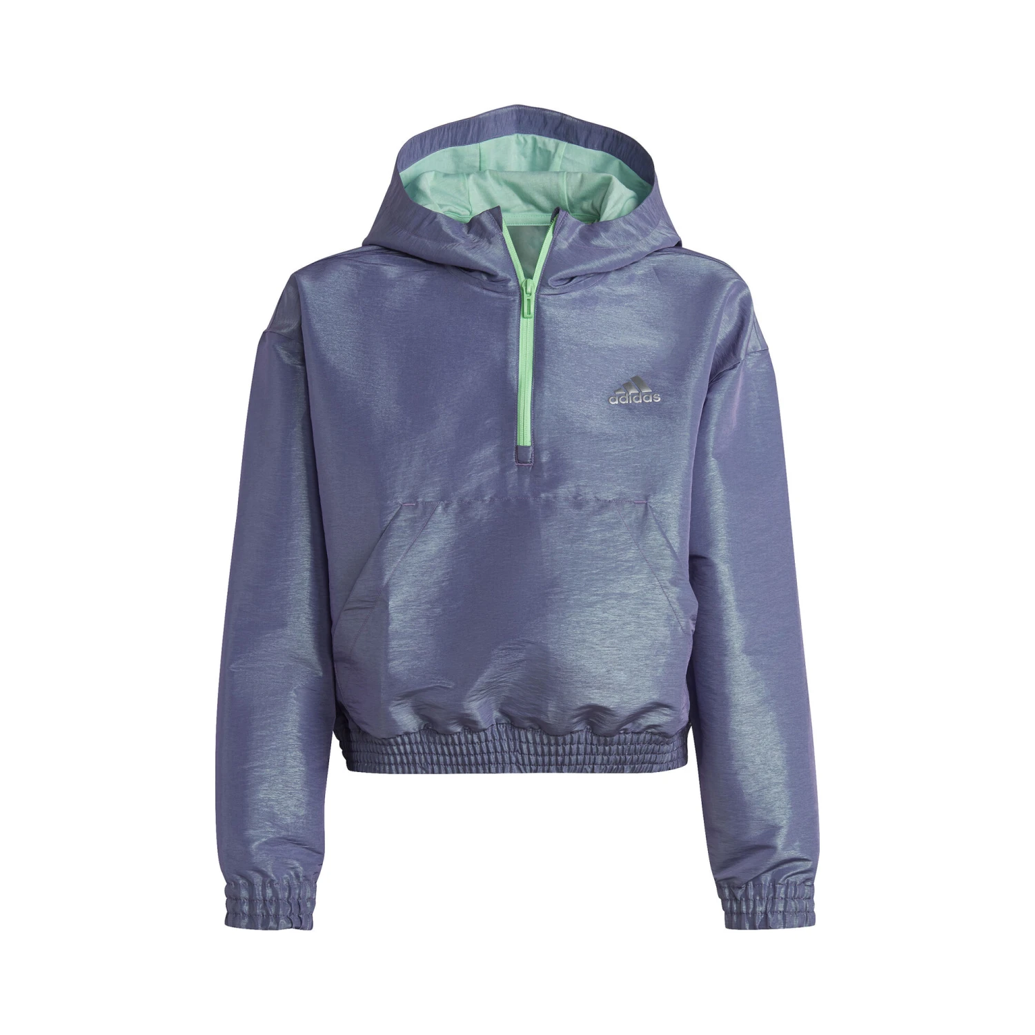 ADIDAS Dance Loose Fit Woven Half-Zip Hooded Giacca Da Allenamento Ragazze - Viola, Mint 3 ADIDAS Dance Loose Fit Woven Half-Zip Hooded Giacca Da Allenamento Ragazze - Viola, Mint