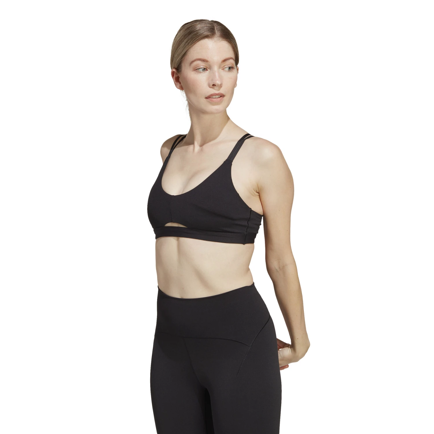 ADIDAS YO Long Studio Low-Support Reggiseni Sportivi Donna - Nero 5 ADIDAS YO Long Studio Low-Support Reggiseni Sportivi Donna - Nero - immagine 3