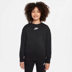 Nike Sportswear Club Fleece Crrew Felpa Ragazze - Nero, Bianco 10 Nike Sportswear Club Fleece Crrew Felpa Ragazze - Nero, Bianco -Attrezzatura Da Tennis 54303000 13