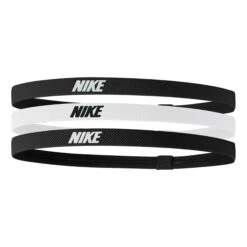 Nike Elastic 2.0 Fascia Per Capelli Confezione Da 3 - Nero, Bianco