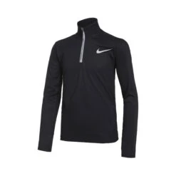 Nike Dri-Fit Poly 1/4 Zip Manica Lunga Ragazzi - Nero