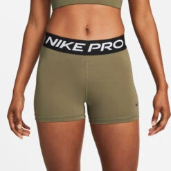 Nike Pro Pantaloncino Attillato Donna - Oliva, Nero -Attrezzatura Da Tennis 55861000 17