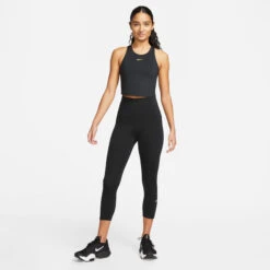 Nike Dri-Fit One High-Rise Crop Calzamaglia Donna - Nero -Attrezzatura Da Tennis 55878000 19